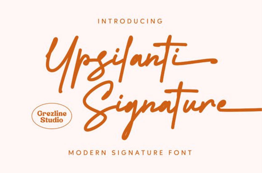 Ypsilanti Signature Font