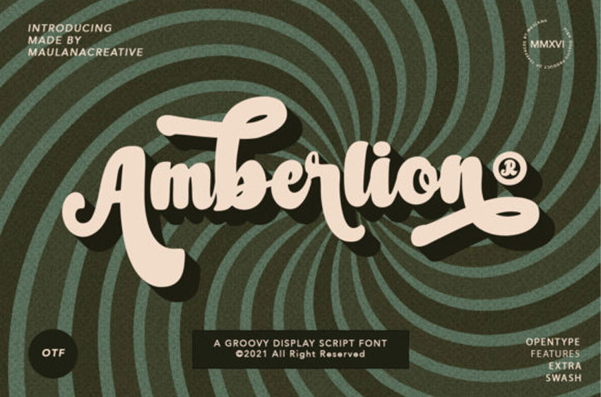 Amberlion Script Font