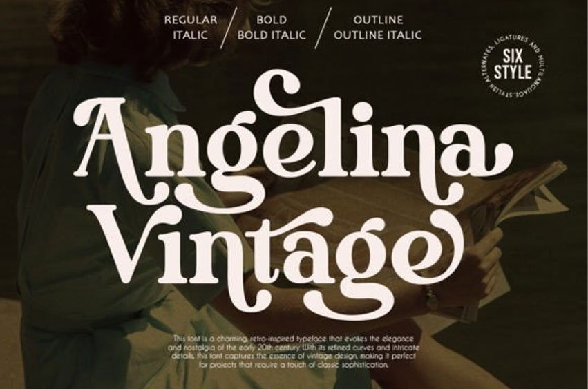 Angelina Vintage Font