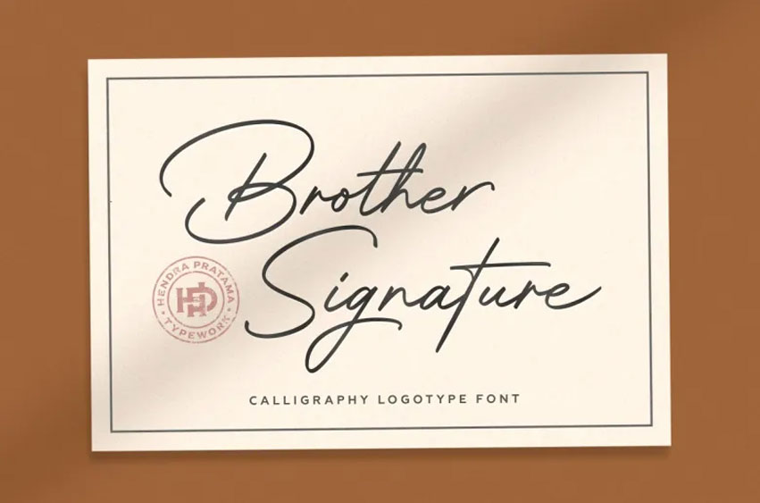 Brother Signature Font