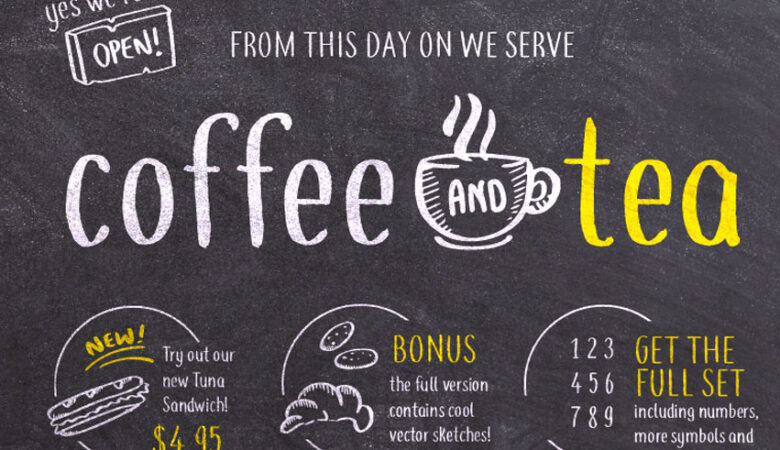 Coffee Tea Font