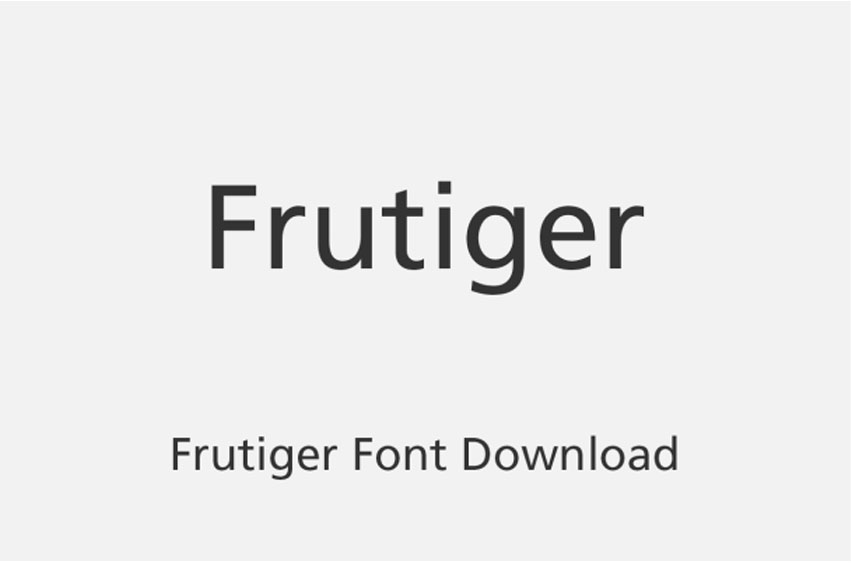 Frutiger Sans Font
