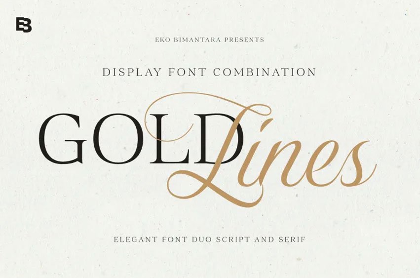 Gold Lines Font