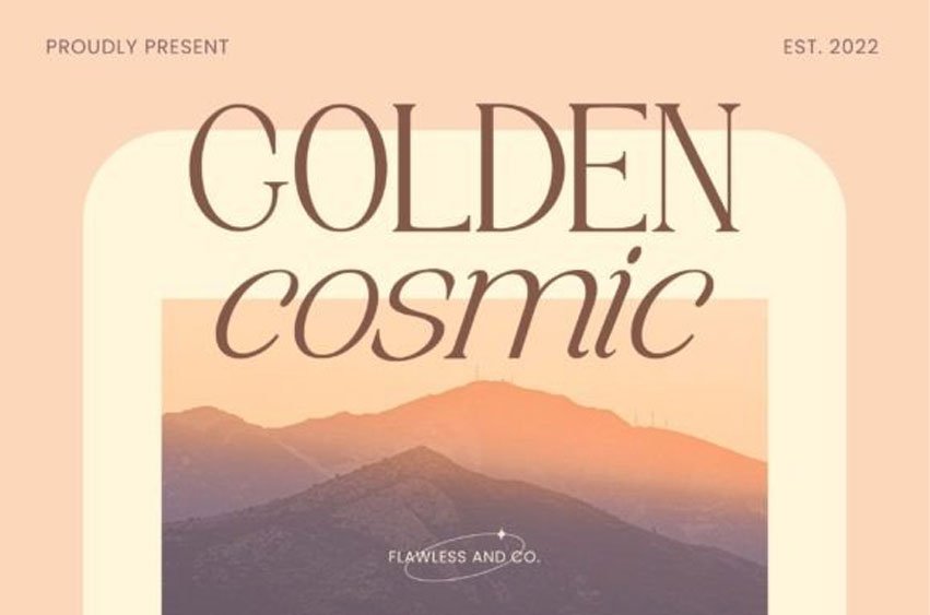 Golden Cosmic Font