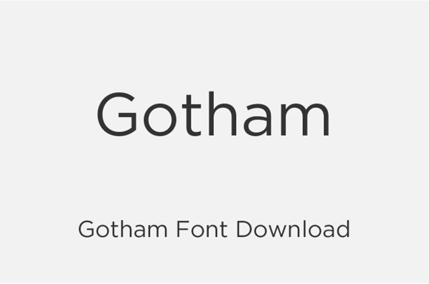 Gotham Font