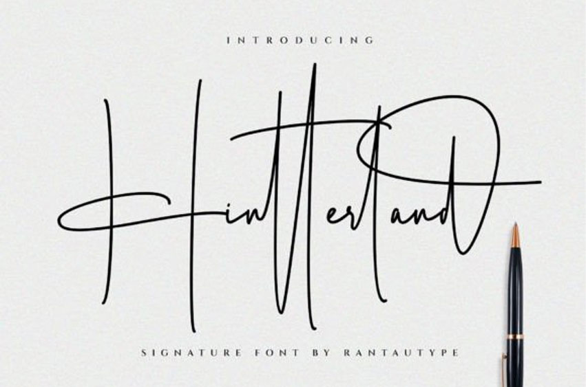 Hintterland Signature Font