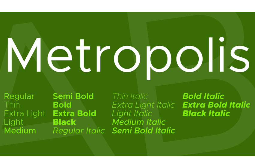 Metropolis Sans Font