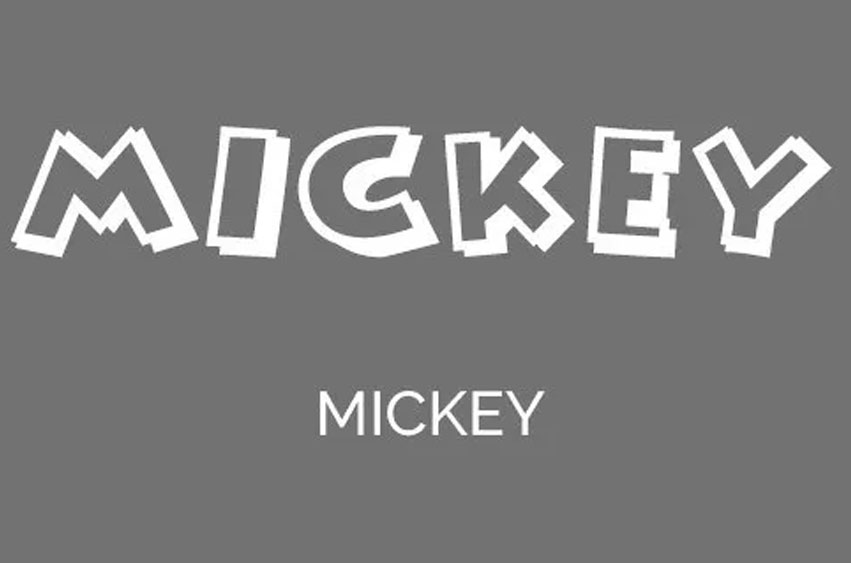 Mickey Ears Font