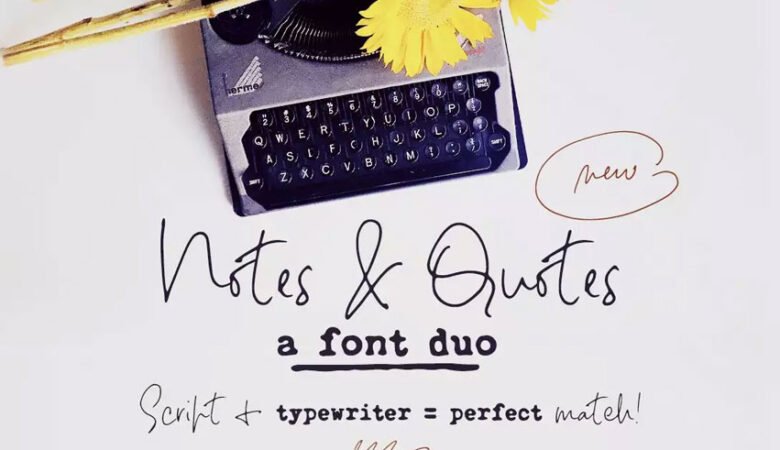 Notes And Quotes Font