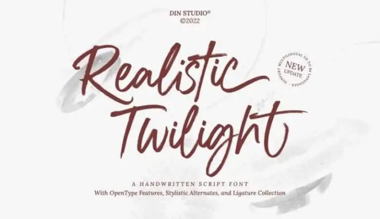 Realistic Twilight Font