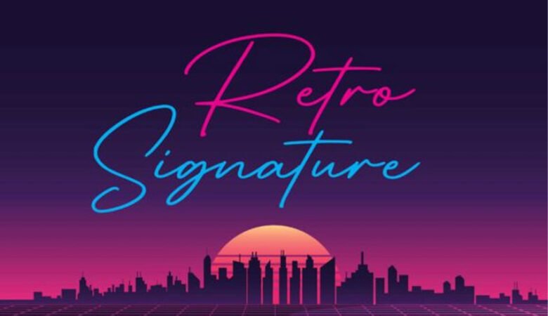 Retro Signature Font