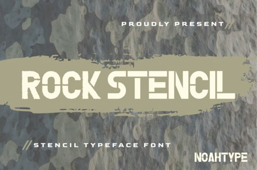 Rock Stencil Font