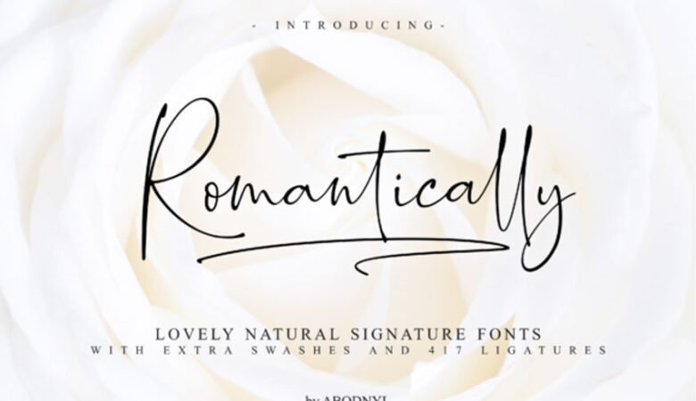 Romantically Signature Font