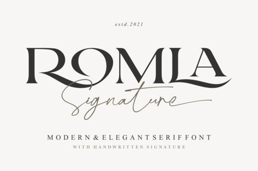 Romla Signature Font