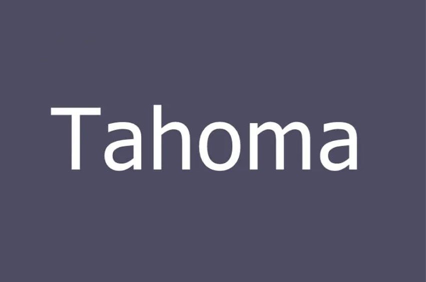 Tahoma Font