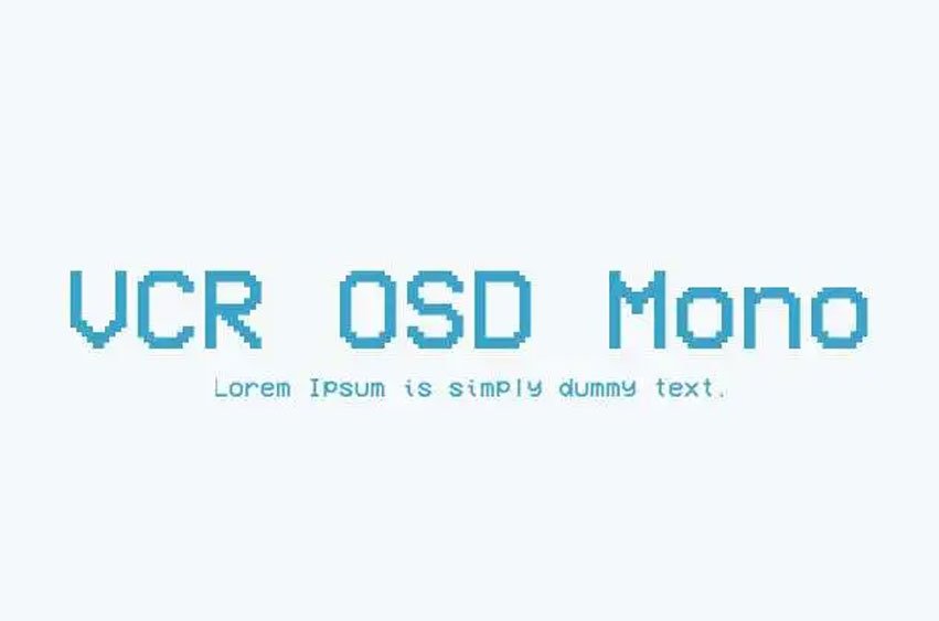 VCR OSD Mono Font