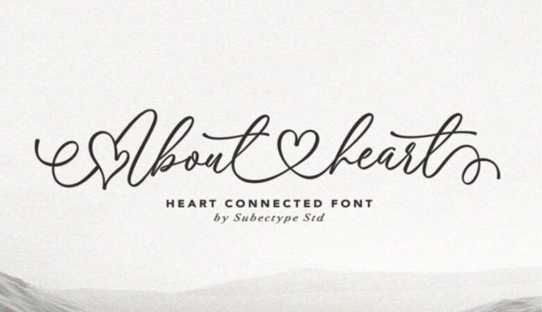 About Heart Font