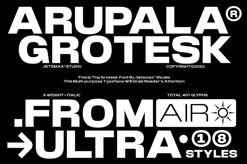 Arupala Grotesk Font