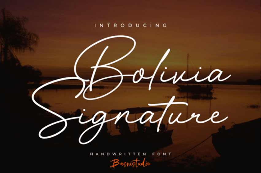 Bolivia Signature Font