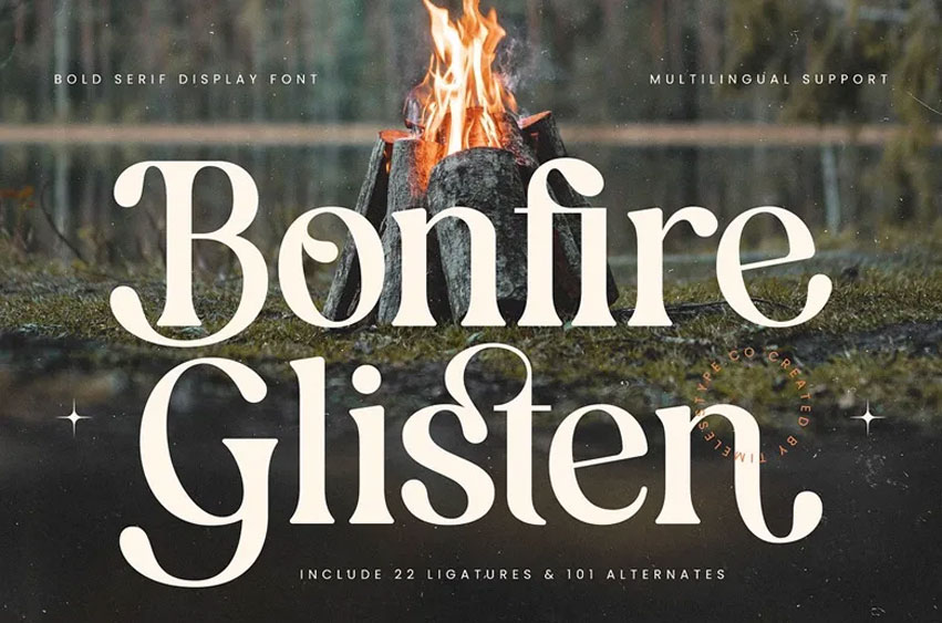 Bonfire Glisten Font