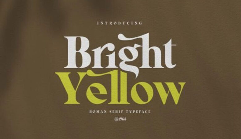 Bright Yellow Font