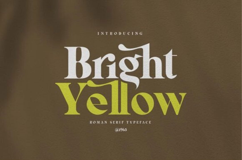 Bright Yellow Font