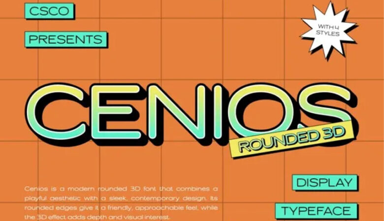 Cenios 3D Font