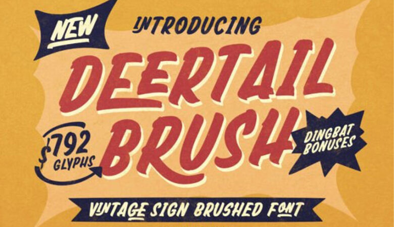 Deertail Brush Font