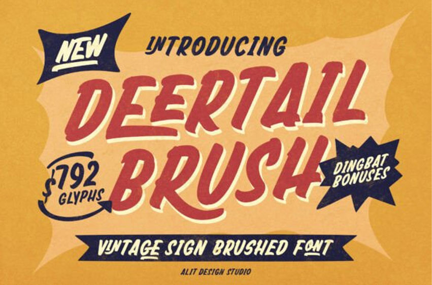 Deertail Brush Font