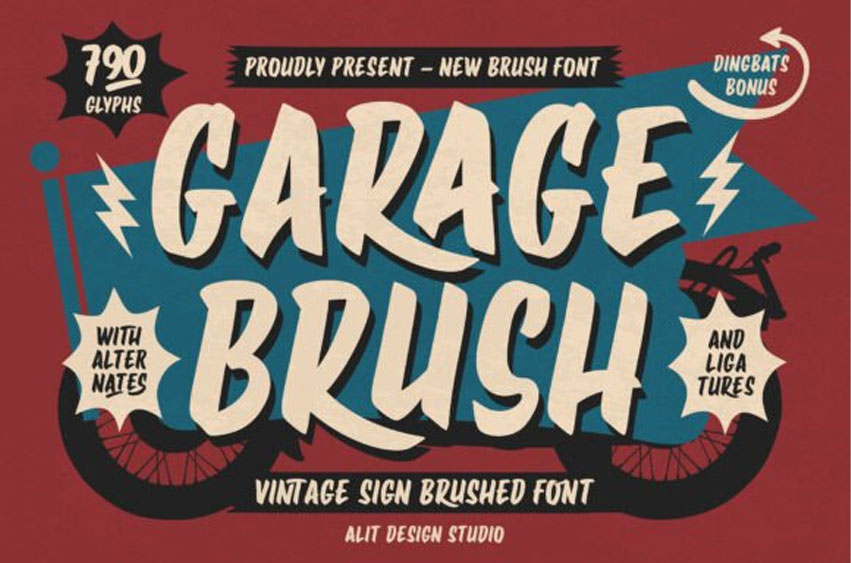 Garage Brush Font