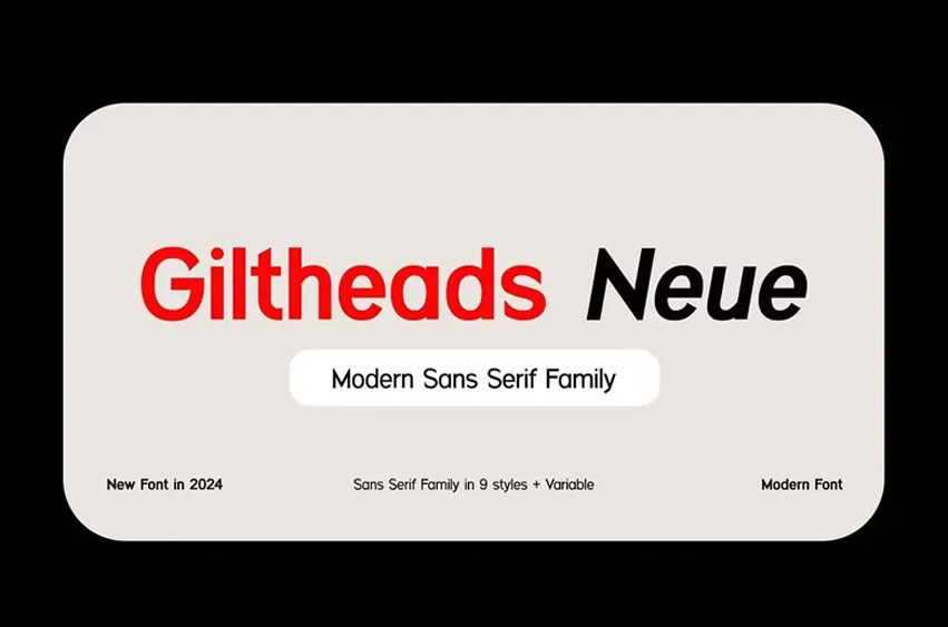 Giltheads Neue Font