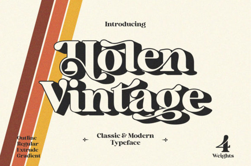 Holen Vintage Font