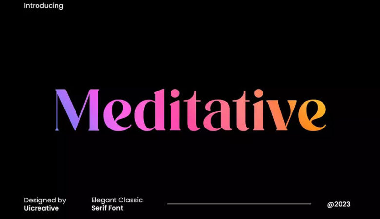 Meditative Font