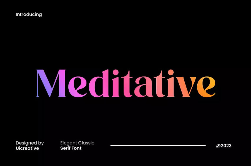 Meditative Font