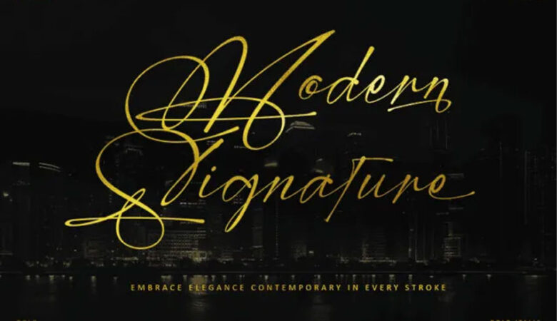 Modern Signature Font