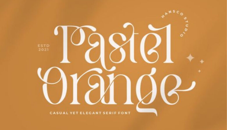 Pastel Orange Font