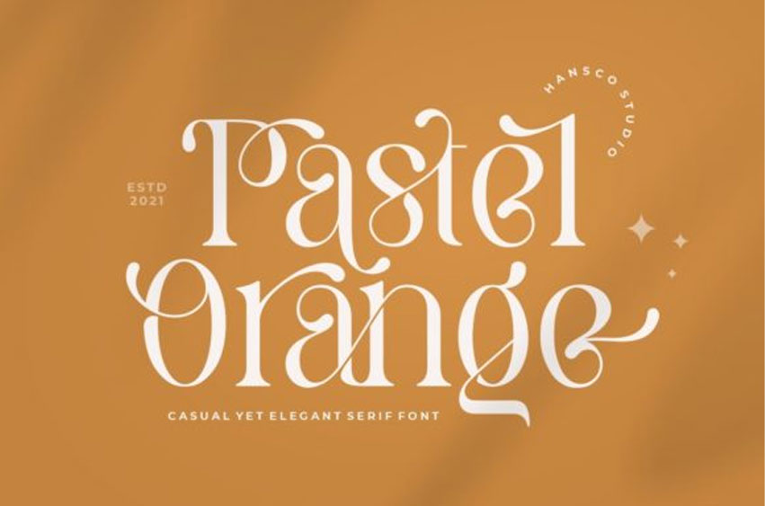 Pastel Orange Font