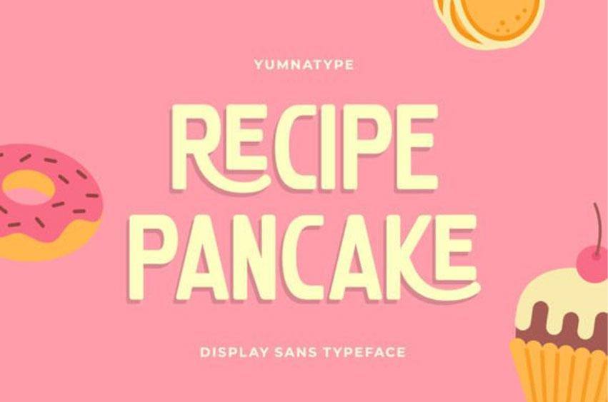 Recipe Pancake Font