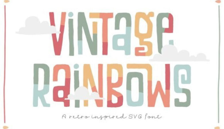 Vintage Rainbows Font