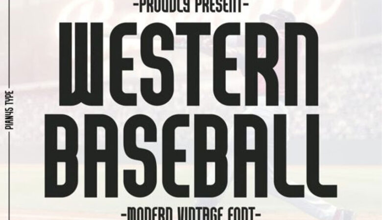 Western Baseball Font