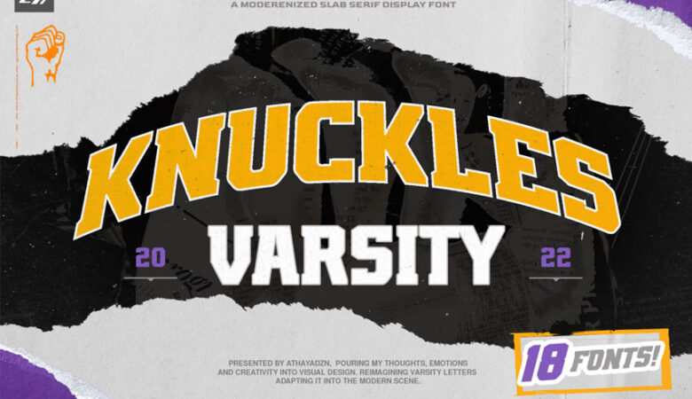 AZN Knuckles Varsity Font