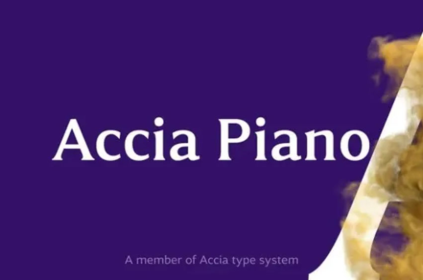 Accia Piano Font