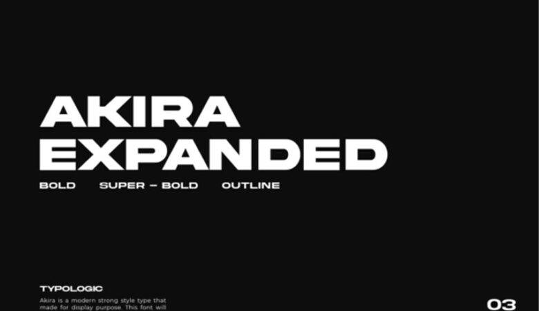 Akira Expanded Font