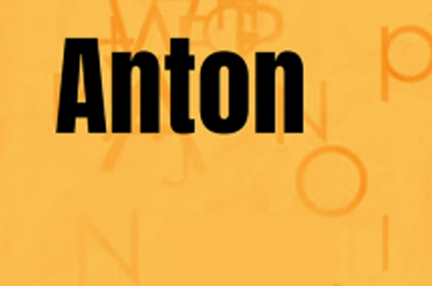 Anton Typeface Font