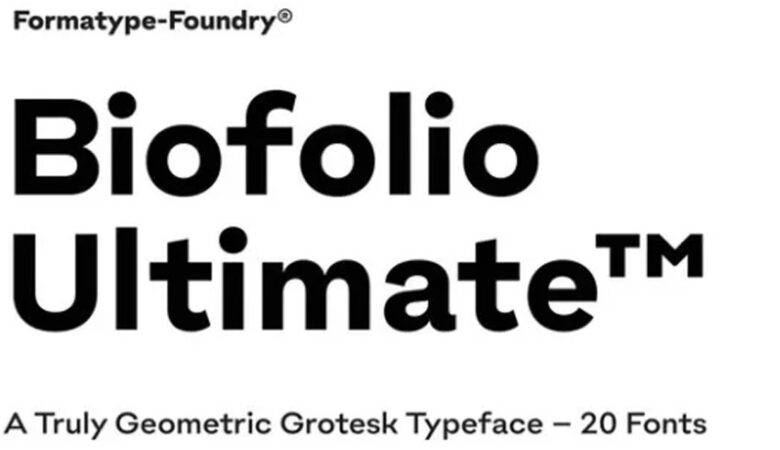 Biofolio Ultimate Font