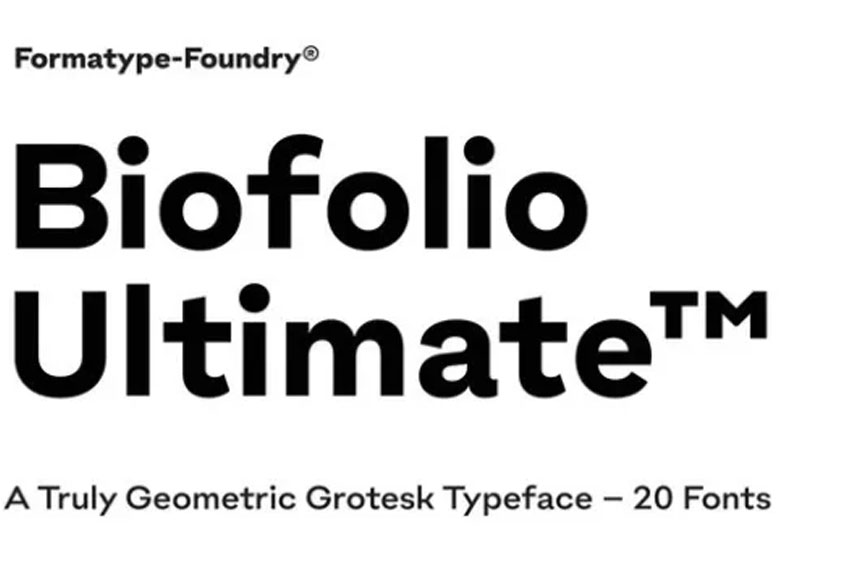 Biofolio Ultimate Font