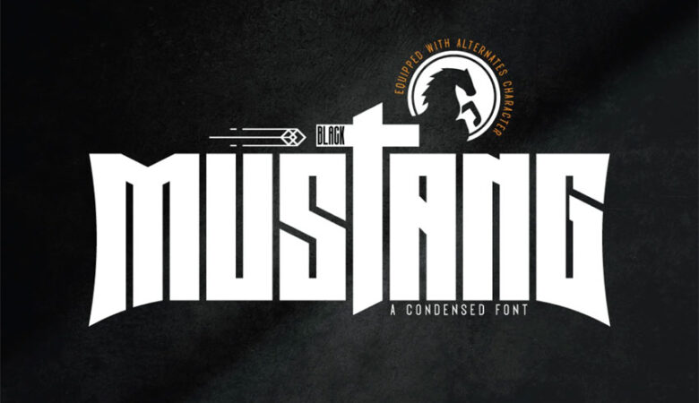 Black Mustang Font