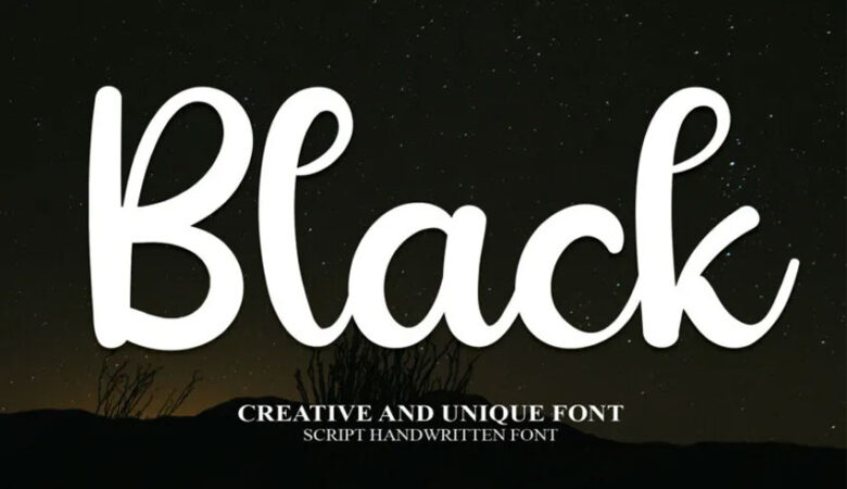 Black Script Font