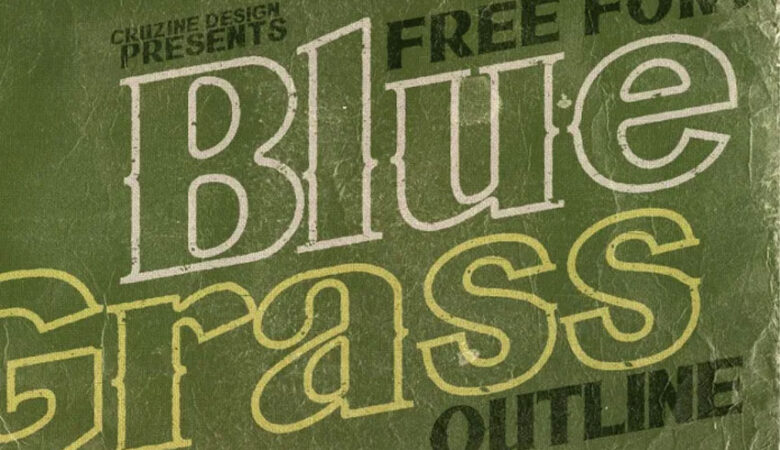 Bluegrass Outline Font