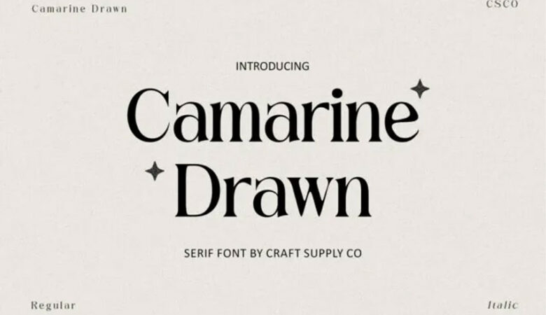 Camarine Drawn Font